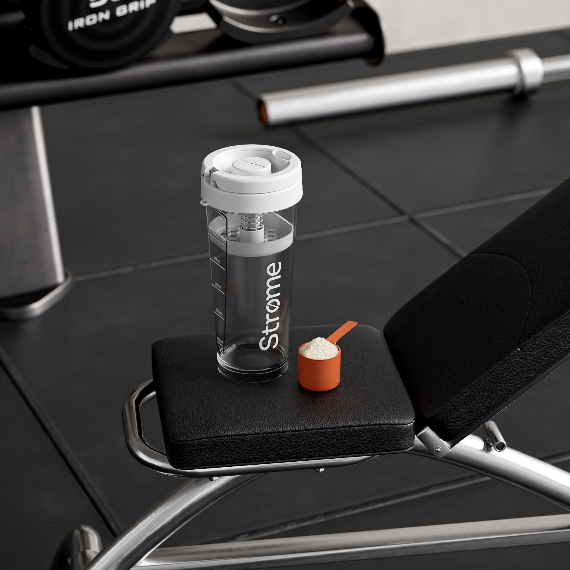 White Stromeshaker in a gym