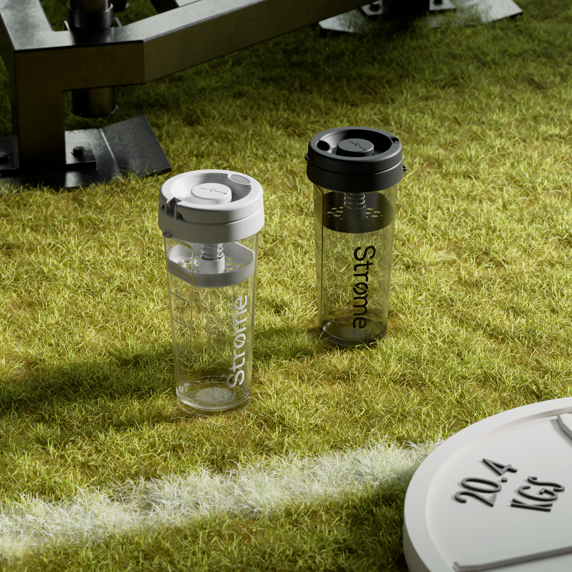 Black and white Stromeshakers on grass